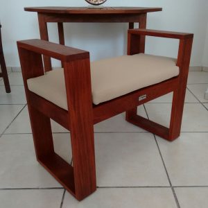 Banca individual de madera para exterior- arkideck