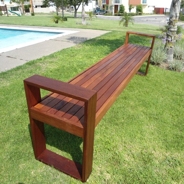 Banca de madera para jardin- arkideck