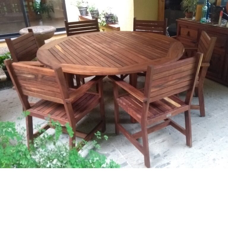 Comedor de madera para terraza de 6 personas- arkideck