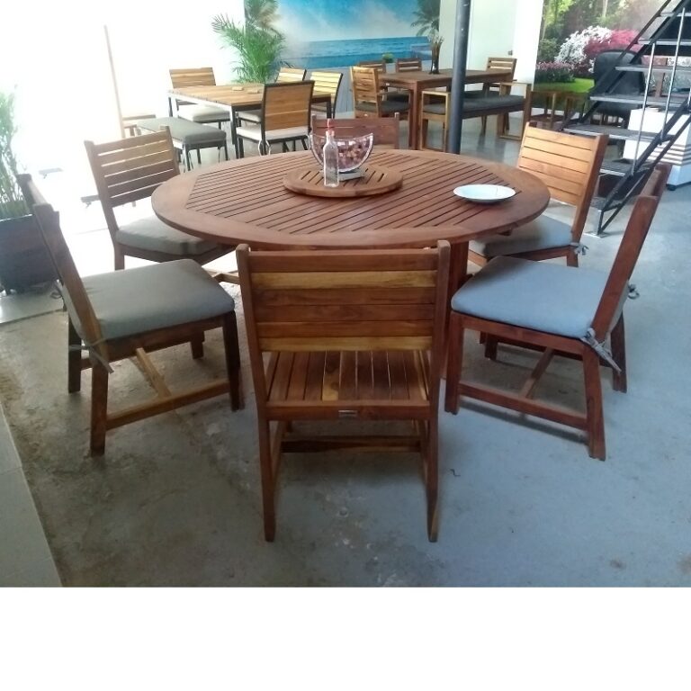 Comedor de madera para jardin de 6 personas- arkideck