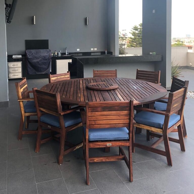 Comedor de madera para terraza de 8 personas- arkideck