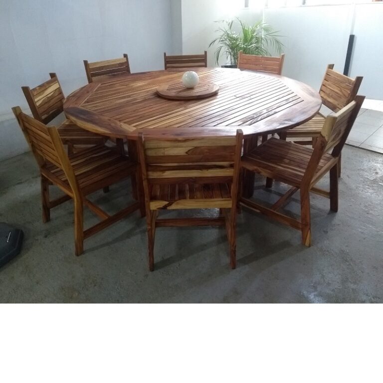 Comedor de madera para exterior de 8 personas- arkideck