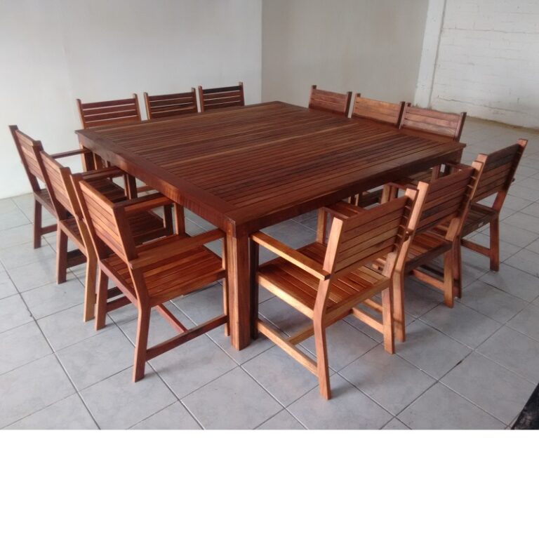 Comedor de madera para terraza de 12 personas- arkideck