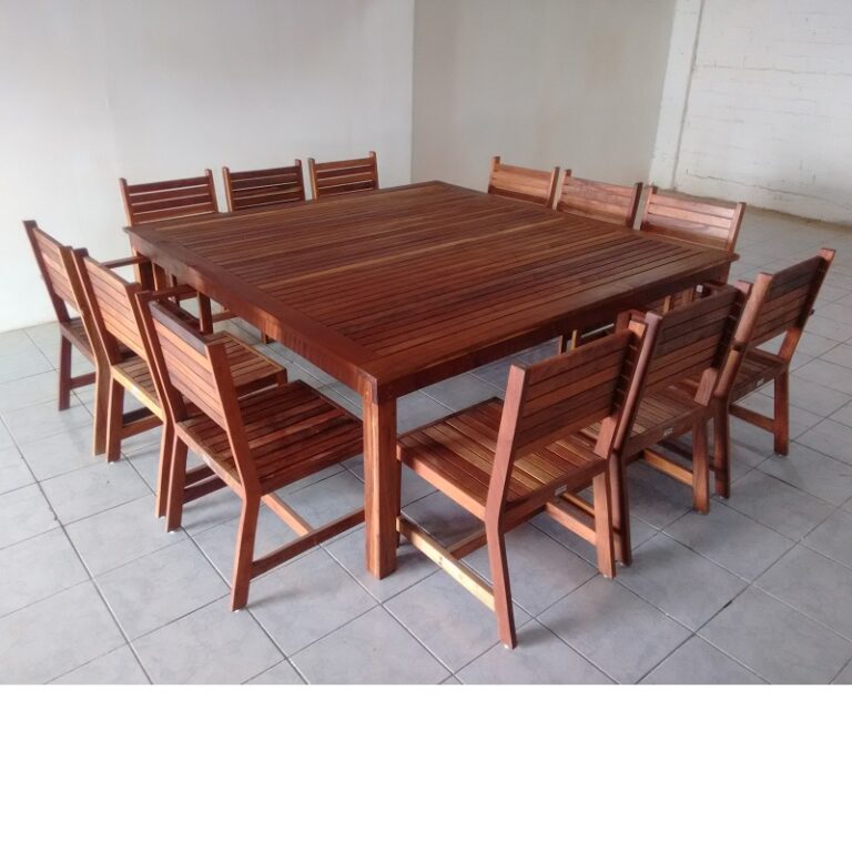 Comedor de madera para terraza de 12 personas- arkideck