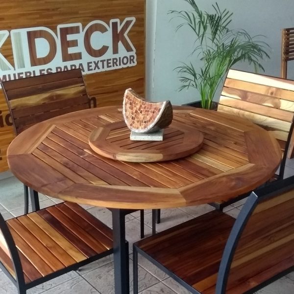 Centro de mesa de madera giratorio- arkideck