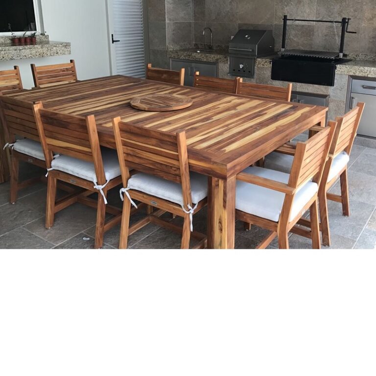 Comedor de madera para terraza de 10 personas- arkideck