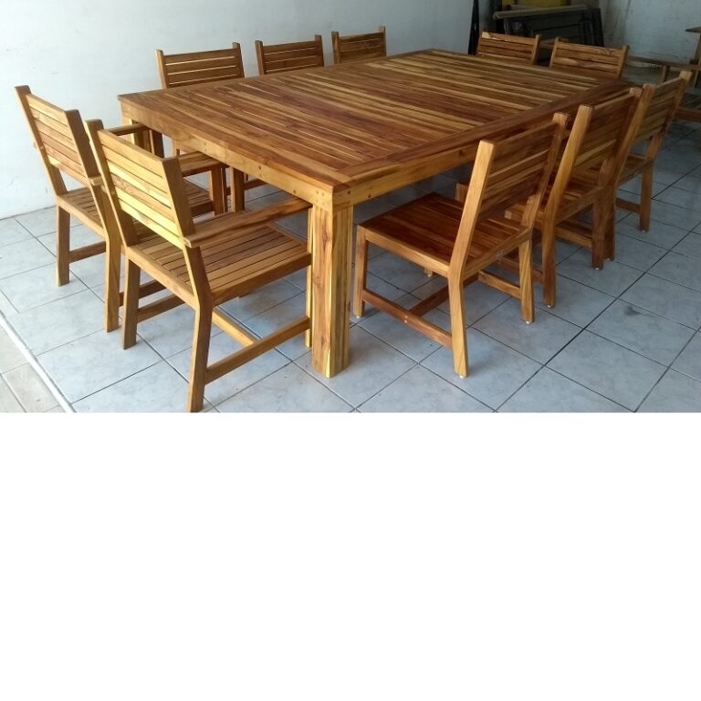 Comedor de madera para terraza de 10 personas- arkideck