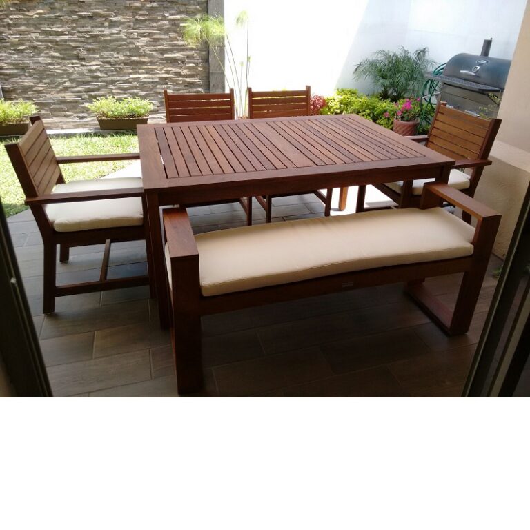 Comedor de madera para terraza de 6 personas- arkideck