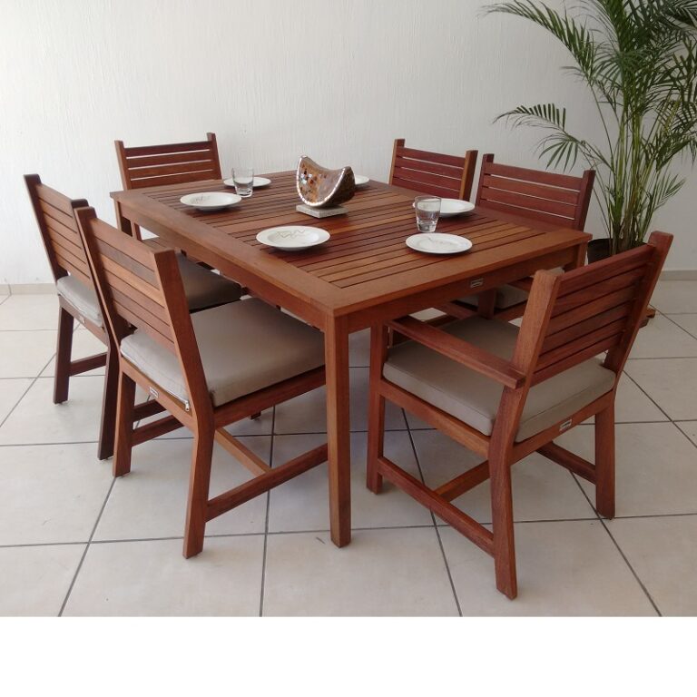 Comedor de madera para exterior de 6 personas- arkideck