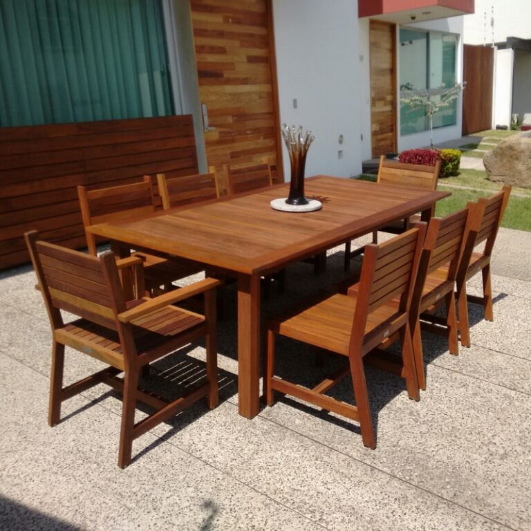 Comedor de madera para terraza de 8 personas- arkideck