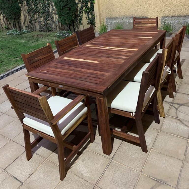 Comedor de madera para terraza de 8 personas- arkideck