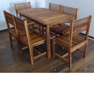Comedor de madera para terraza de 6 personas- arkideck