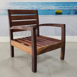 Sillon individual de madera para exterior- arkideck