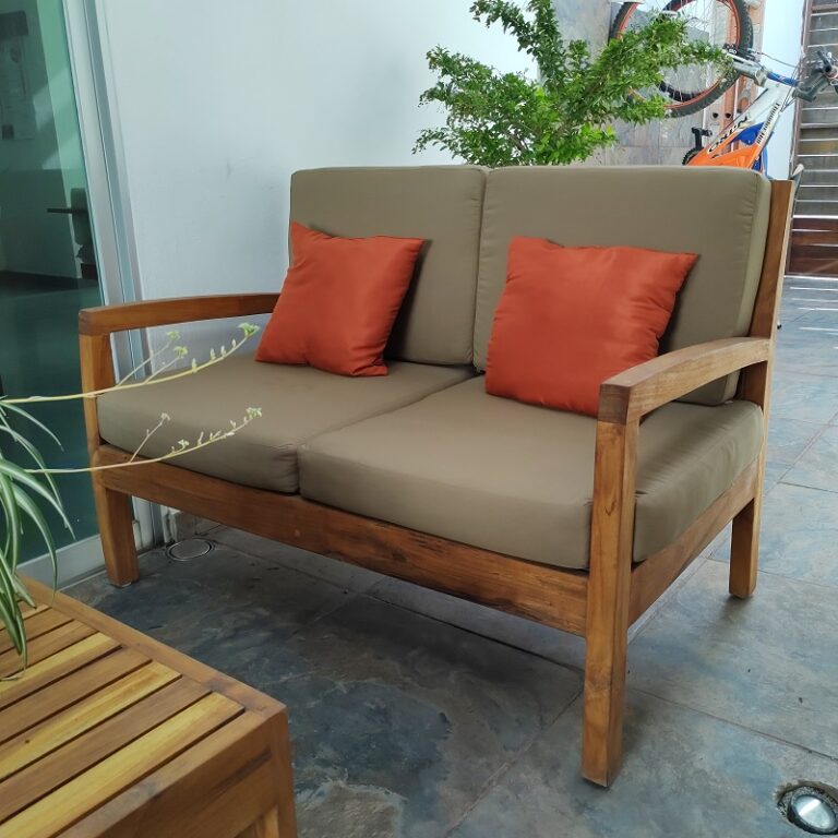Love seat de madera para terraza- arkideck