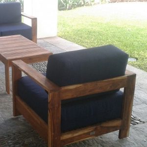 Sillon individual de madera para terraza- arkideck