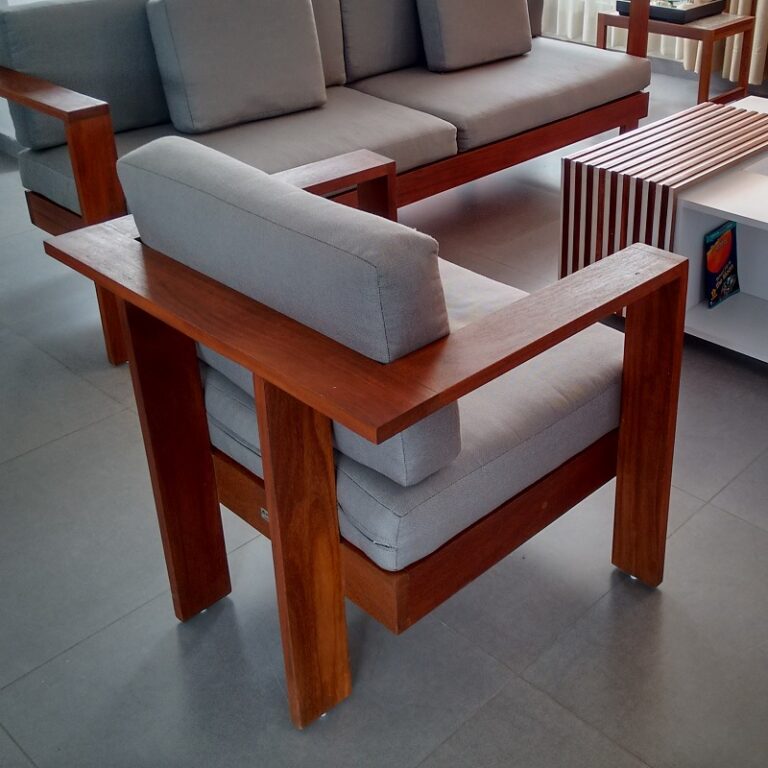 Sillon individual de madera para terraza- arkideck
