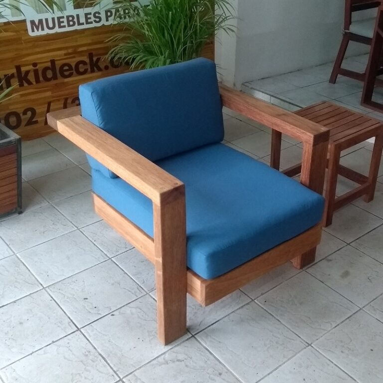 Sillon individual de madera para terraza- arkideck