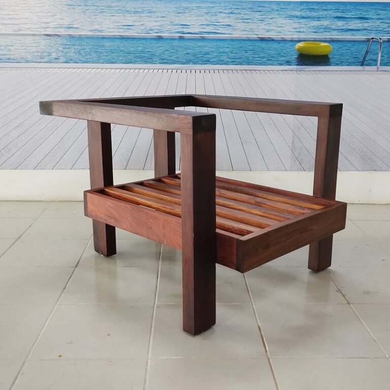 Sillon individual de madera para terraza- arkideck