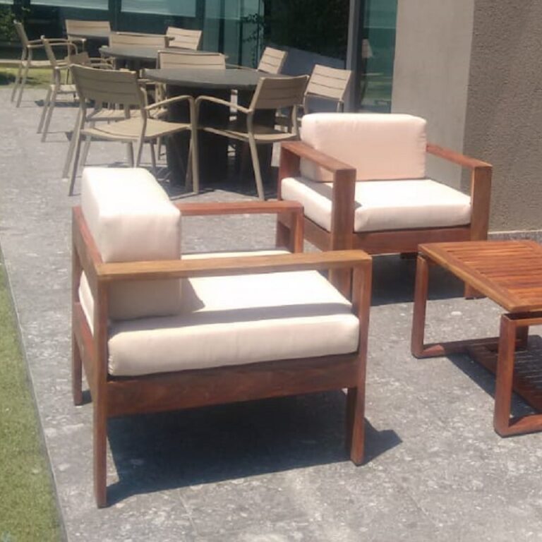 Sillon individual de madera para terraza- arkideck