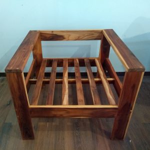 Sillon individual de madera para jardin- arkideck