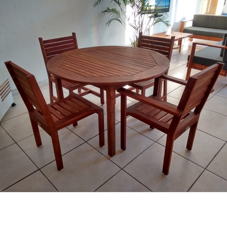 Comedor de madera para exterior de 4 personas- arkideck