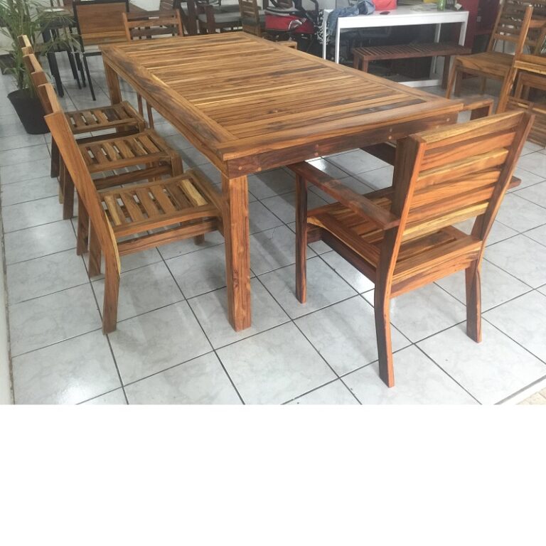 Comedor de madera para jardin de 8 personas- arkideck
