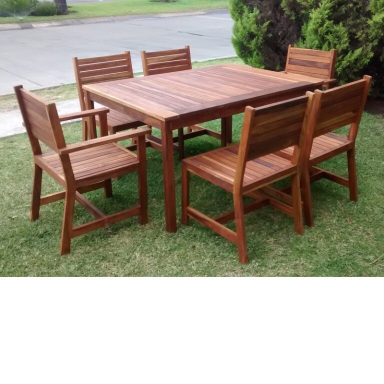 Comedor de madera para jardin de 6 personas- arkideck