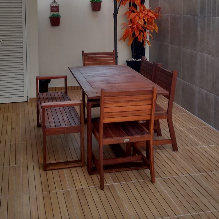 Comedor de madera para terraza de 6 personas- arkideck