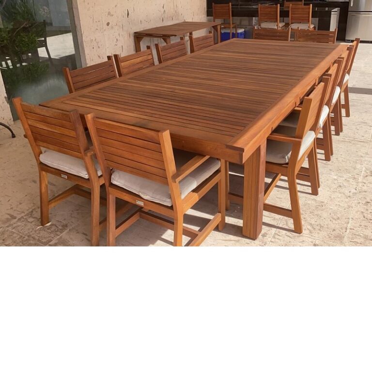 Comedor de madera para terraza de 12 personas- arkideck