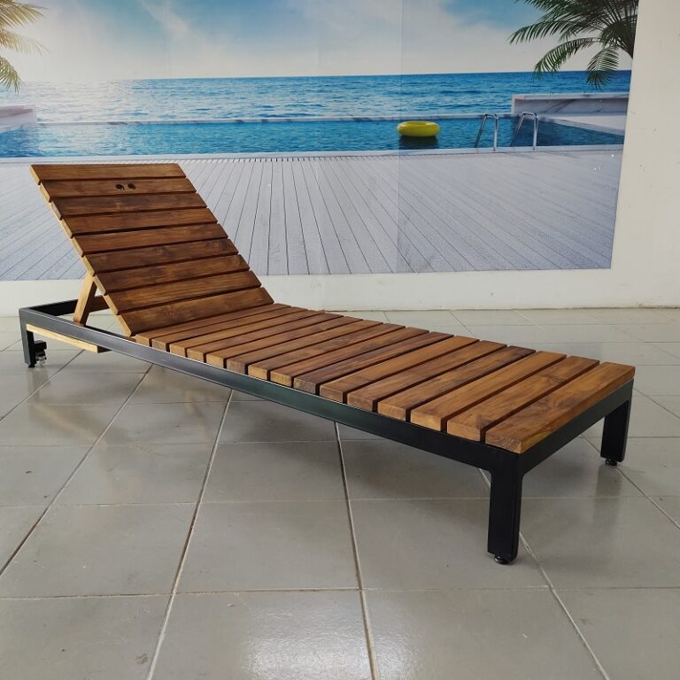 Camastro de madera y acero- arkideck