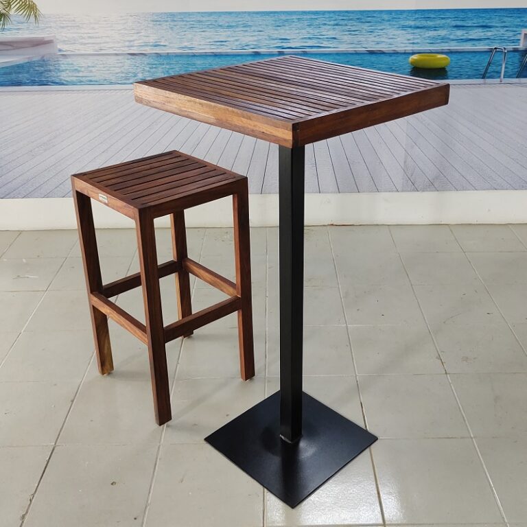 Banco periquero de madera para exterior-arkideck