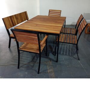 30% Comedor de Teca y Acero